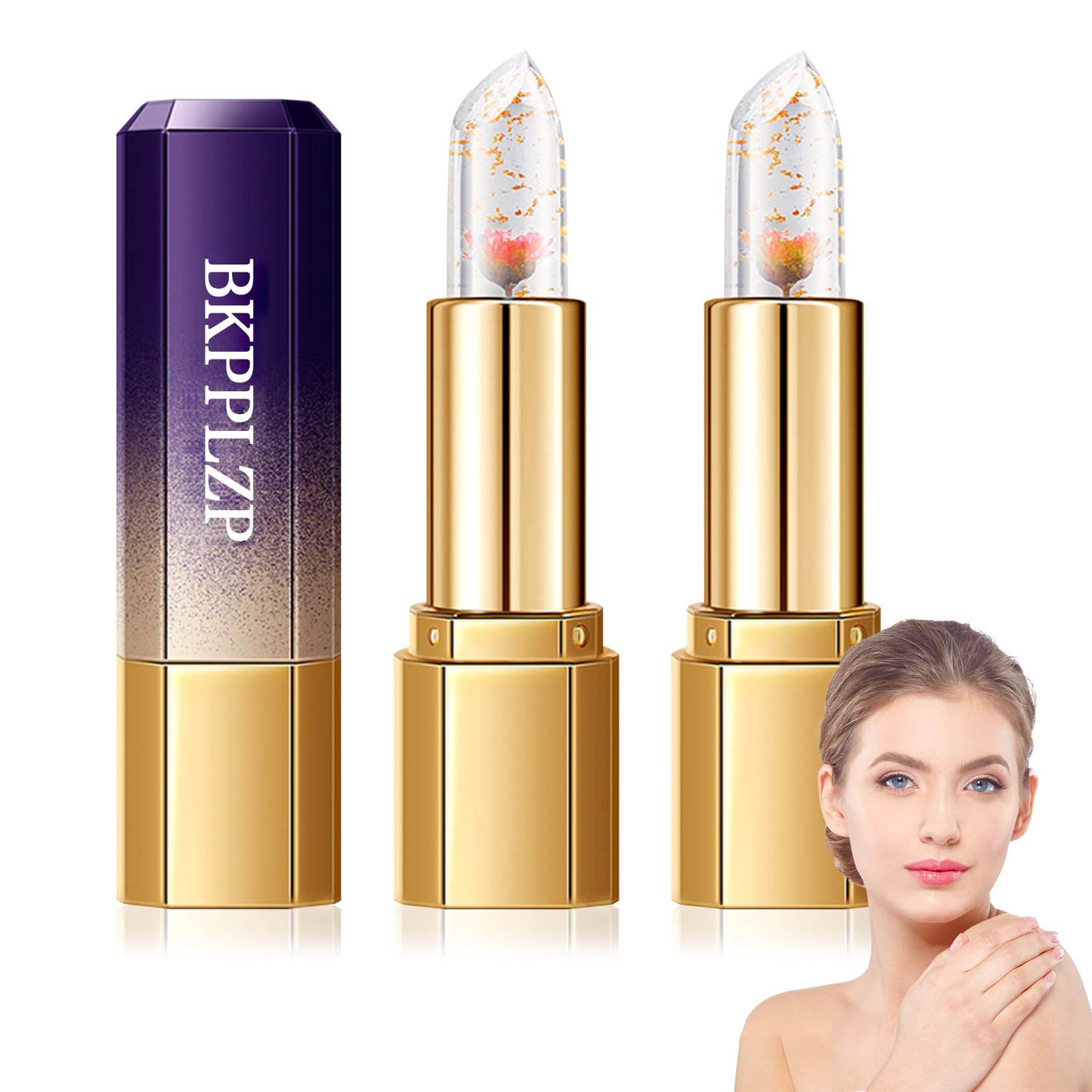 ZENARA™ Jelly Bloom Lipstick Duo on lips